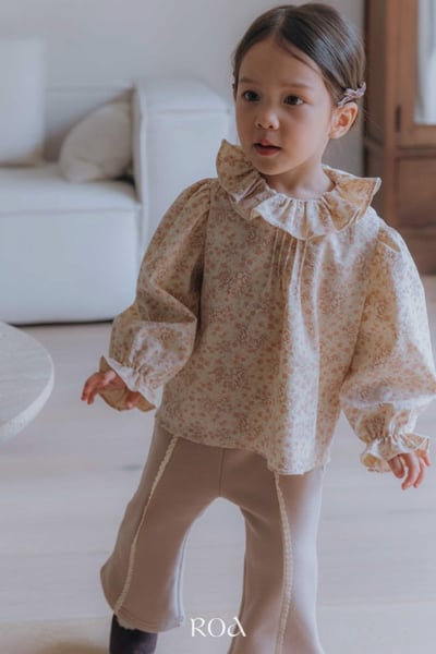 ROA10｜(80cm-120cm) 2色洋氣碎花長袖上衣18