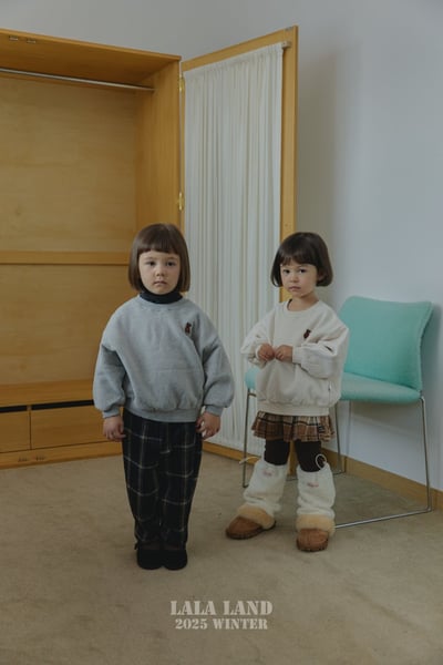 lala land57｜(75cm-120cm) 3色法蘭絨學院格紋長褲17