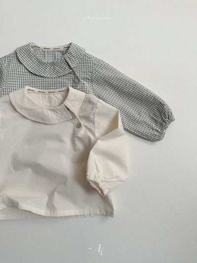 Atomeme41｜(70-110) 簡約圓領娃娃袖襯衫13