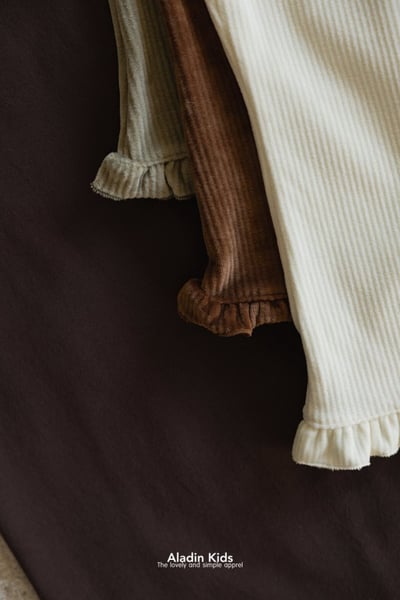 ALADIN02｜(75cm-114cm) 絲絨荷葉邊喇叭褲4