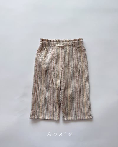 AOSTA56｜(6m-5y) 2款亞麻小標線條褲7