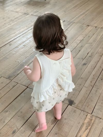 JE39｜(73-100cm) 花邊背心碎花短褲套裝10