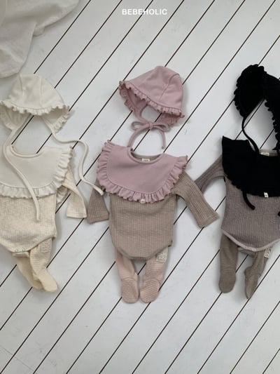 Bebe holic30｜(3m-18m) 鈕扣坑條包屁衣12