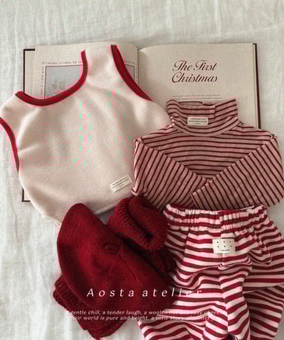 AOSTA62｜(6m-5y) 高領條紋上衣18