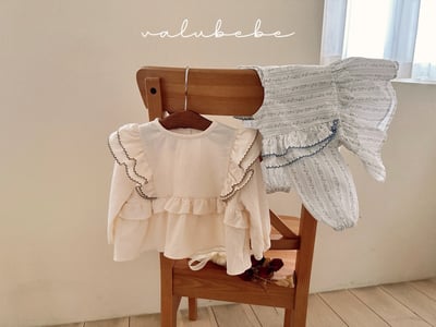 Valubebe48｜(65-90) 莓果摺邊飛袖襯衫6