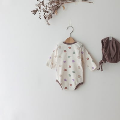 LEMONADE23｜(55cm-85cm) 2色彩繪小兔包屁衣含帽子10