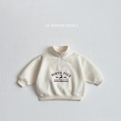 vivid58｜(78cm-125cm) 麋鹿印花半開襟休閒上衣3