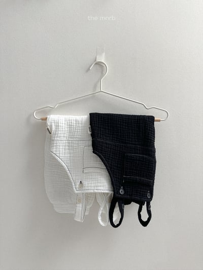 MiniRobe30｜(70-110) 棉麻吊帶束口褲3