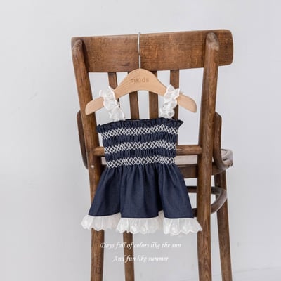 M-KIDS18｜(65-115cm) 蕾絲滾邊上衣5