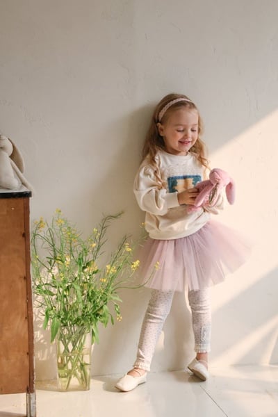 FLO50｜(75-140) 2色法式油畫插圖休閒上衣21