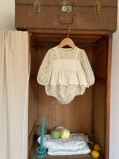 JE616｜(66cm-90cm) 碎花蕾絲背心設計包屁衣25