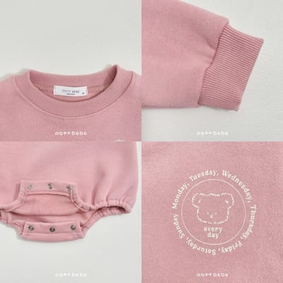 Oottbebe19｜(0m-12m) 棉質熊熊印花包屁衣5