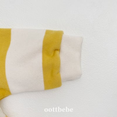 Oottbebe59｜(0m-12m) 條紋拼色連身包屁衣7
