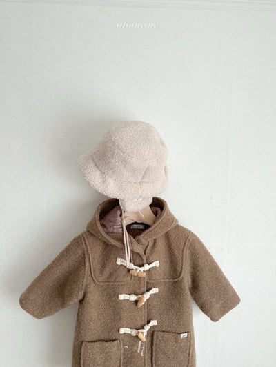 Atomeme44｜(70cm-110cm) 毛毛護耳保暖抽繩帽5