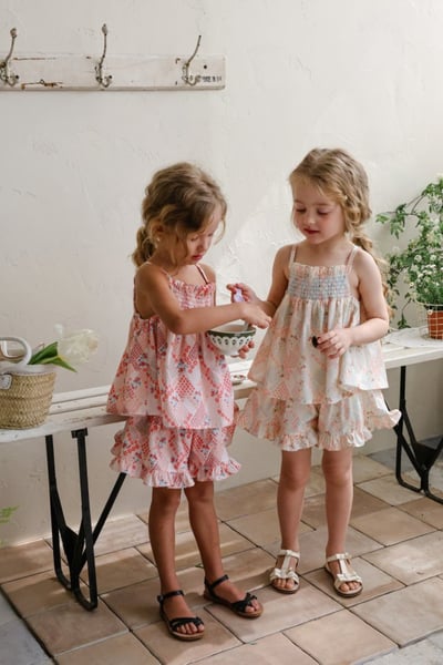 FLO22｜(75-140) 碎花細肩娃娃衣16