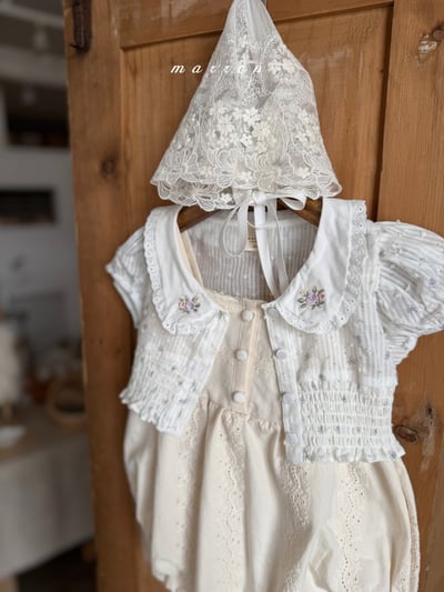 Marron35｜(1y-6y) 復古刺繡鬆緊外套5