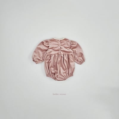 bebe nine10 (55cm-75cm) 2色絲絨蕾絲包屁衣16