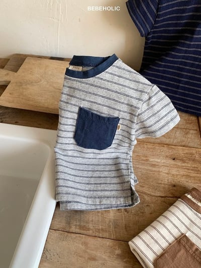 Bebe holic47｜(3m-18m) 口袋條紋上衣11