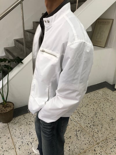 夏天街頭 輕薄 類尼龍 反光 機車夾克 - 3C20
