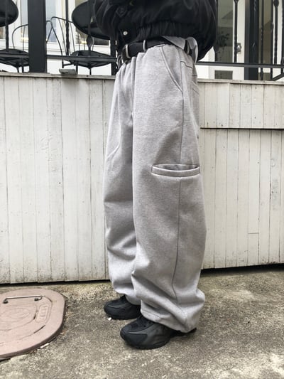 街頭休閒 極簡俐落 百搭 刷毛 寬版 工裝棉褲 - 2C1