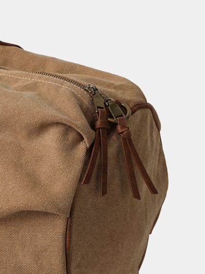 高質感 帆布皮革 大容量 旅行包 - 2C20