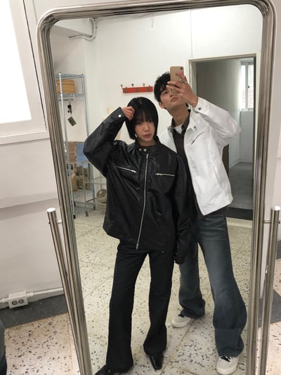 夏天街頭 輕薄 類尼龍 反光 機車夾克 - 3C12