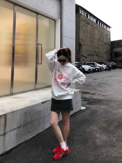 (象牙白,燕麥色現貨) (Unisex) America 美式印刷 大學T - 5C3