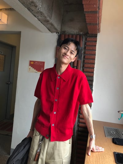 漢南洞 高檔幹練 圈紗針織 短版 開襟衫 - 6C6