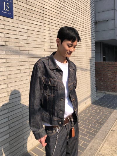 歐美 高街經典 特殊縫線 短版 牛仔夾克 (set - up) - 1C17