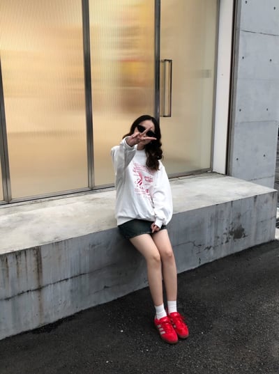 (象牙白,燕麥色現貨) (Unisex) America 美式印刷 大學T - 5C18