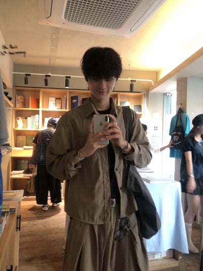 夏季涼感 尼龍材質 鬆弛感 短版襯衫 套裝 - 3C5