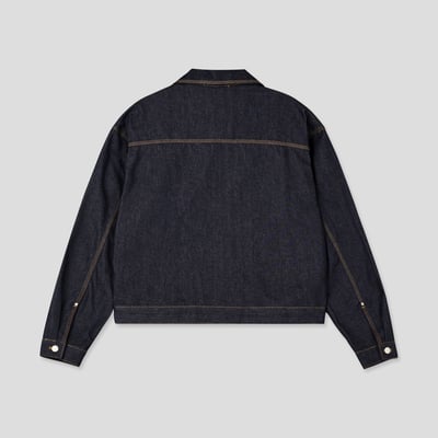 秋冬首選 卯釘細節 多層褶皺 短版 原牛外套 (set-up) - 2C25