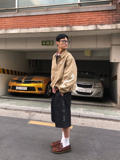 印第安 傳統花紋 高級卯釘 牛仔 百慕達短褲 - 2C3