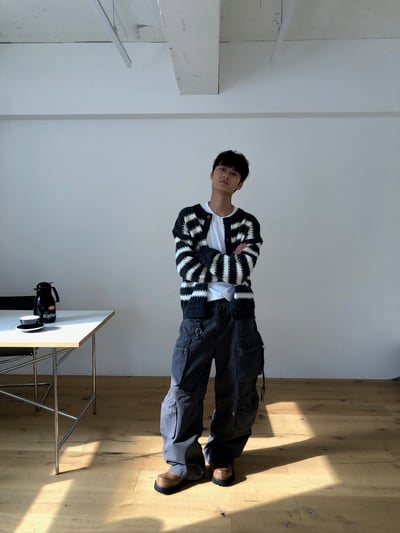 韓系街頭 立體工裝 多重大口袋 寬褲 - 3C7