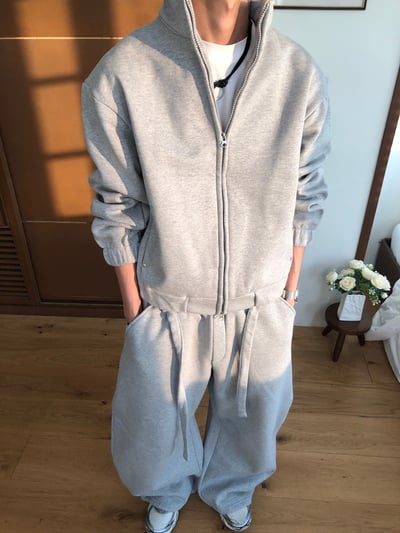 潮流版型霸主 立領短版 休閒 刷毛外套 (set-up) - 2C11