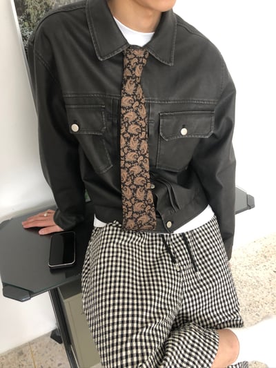 文藝復興 花雕紋 復古領帶 - 2C6