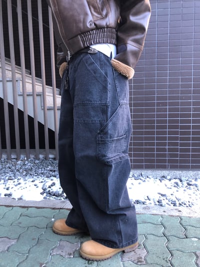 PERTED 特殊配色縫線 工裝 寬褲 - 2C2