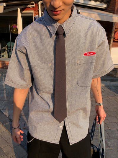 簡約風 百搭 素色 伸縮調節 領帶 - 2C11