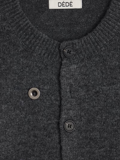 秋冬極簡風 精緻鈕扣 短版針織 羊毛開襟衫 - 3C25