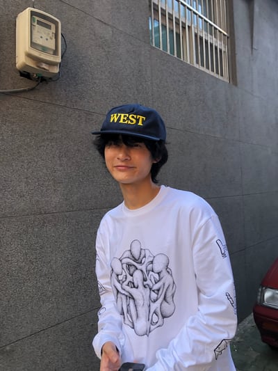 WEST 街頭高檔刺繡 復古帽 - 4C5