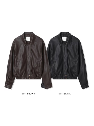 (咖色,黑色現貨) Hard Rock 絨毛刺繡 皮革外套 - 2C15