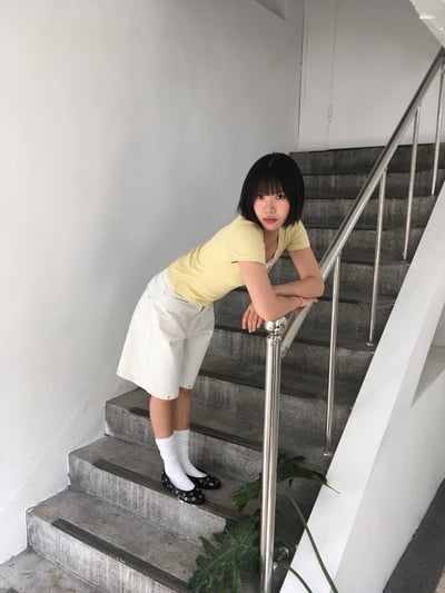 深V領 純慾天花板 夏季修身 豎紋短袖 - 5C13