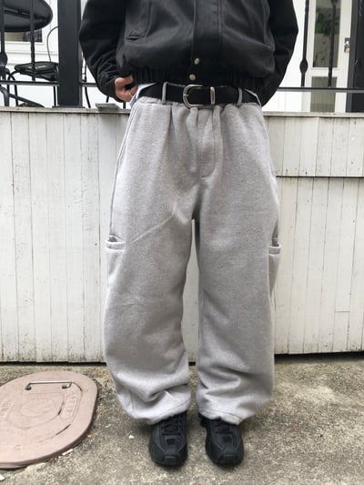 街頭休閒 極簡俐落 百搭 刷毛 寬版 工裝棉褲 - 2C5