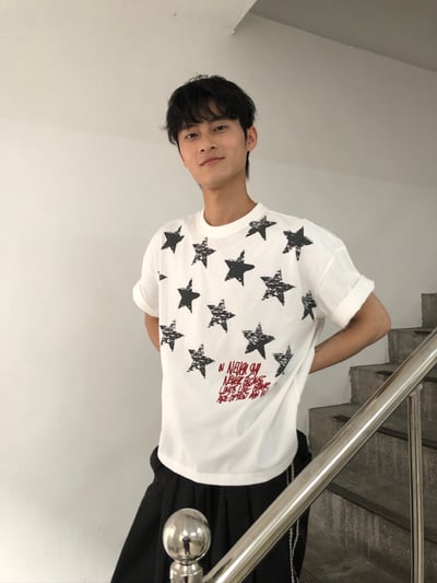 酷帥街頭風 滿天星 短版 美式 短袖上衣 - 4C2