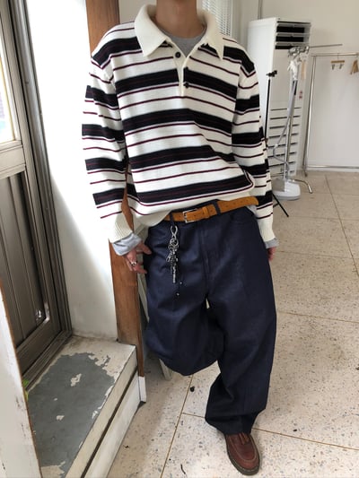 倫敦街頭 星辰大海 高級印染 原牛 寬褲 - 1C4