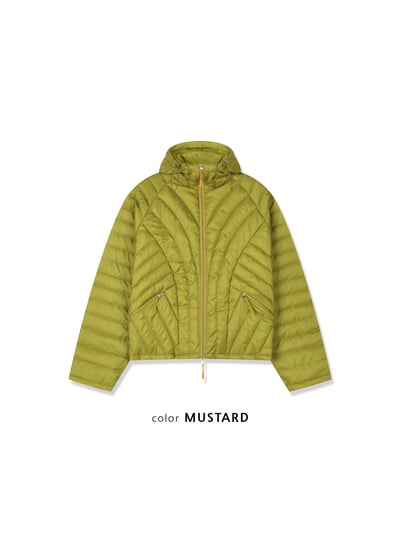 俐落曲線 輕量短版 羽絨外套 - 3C23