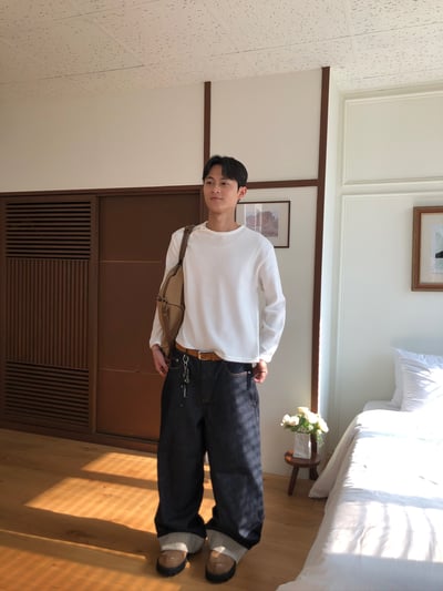 高質感 帆布皮革 大容量 旅行包 - 2C14