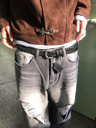 頂流社會 網狀皮革 鑰匙圈 皮帶 - 2C3