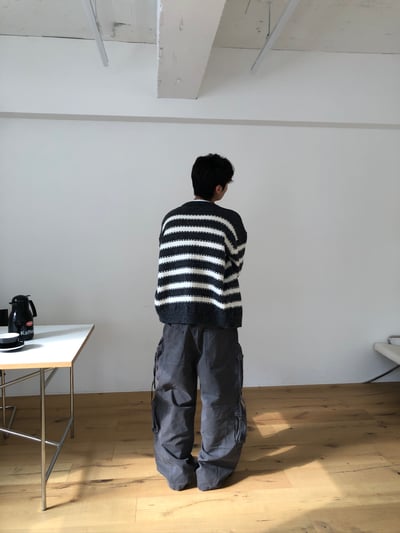 韓系街頭 立體工裝 多重大口袋 寬褲 - 3C3