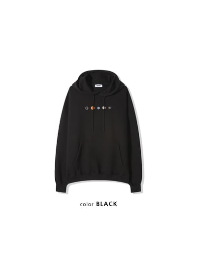 街頭鬆弛 多色鈕扣 寬版 帽T 長袖 - 3C20